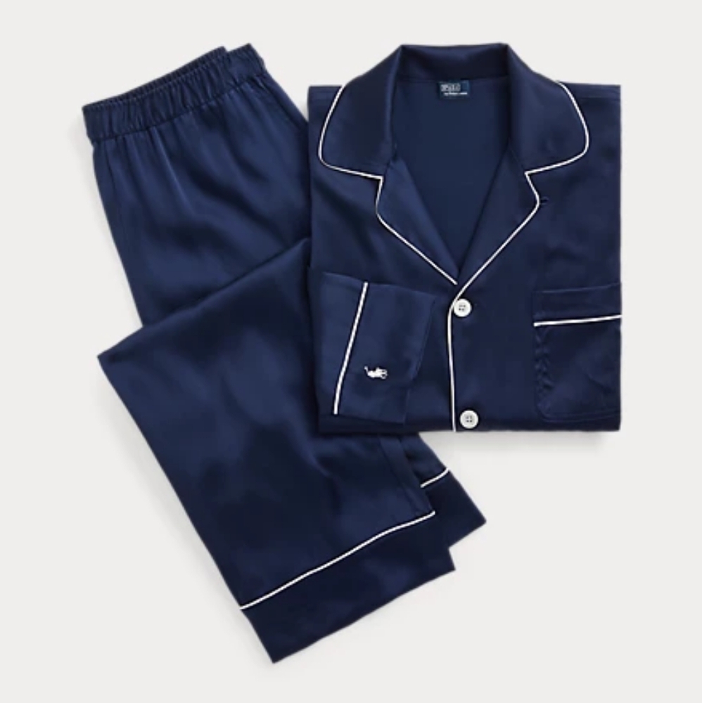 Ralph Lauren Polo silk pajamas xl - Picture 5 of 6